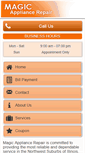 Mobile Screenshot of magicappliances.com